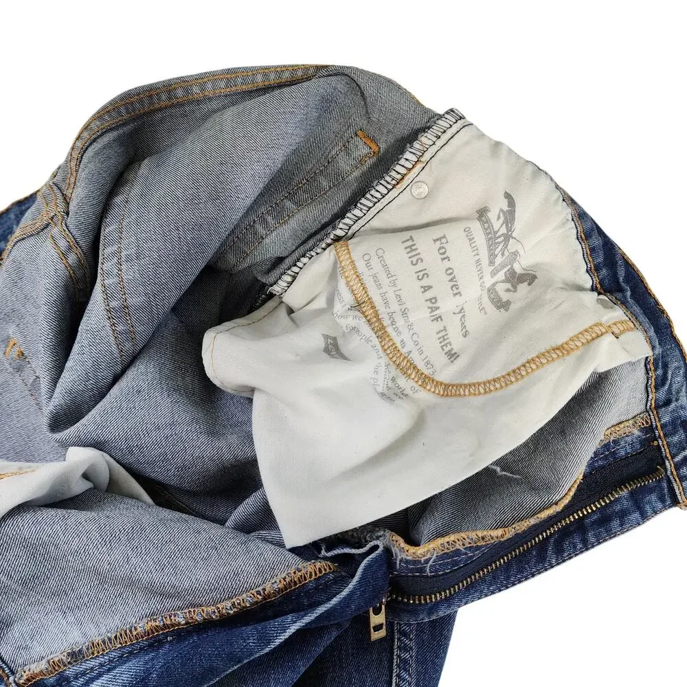 Levis Mens 505 Straight Leg Regular Fit Jeans‎ Size 38 X 30 Medium Wash Denim